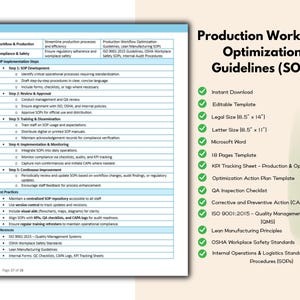 Production Workflow Optimization Guidelines
