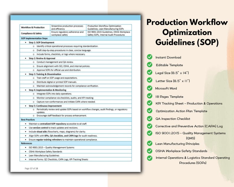 Production Workflow Optimization Guidelines