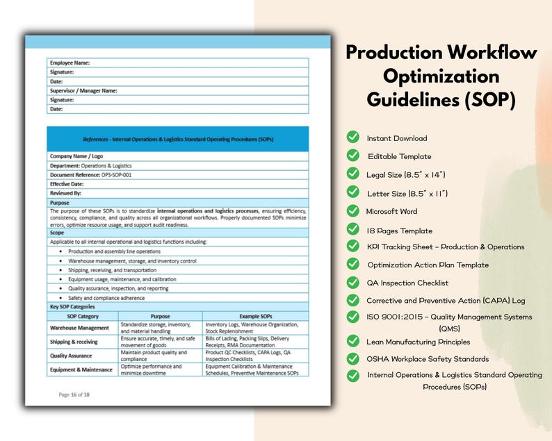 Production Workflow Optimization Guidelines