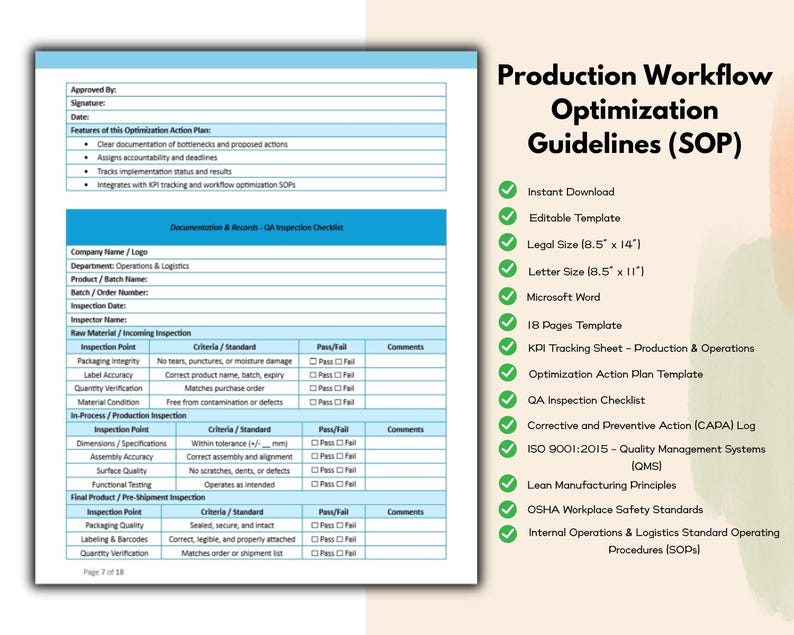 Production Workflow Optimization Guidelines