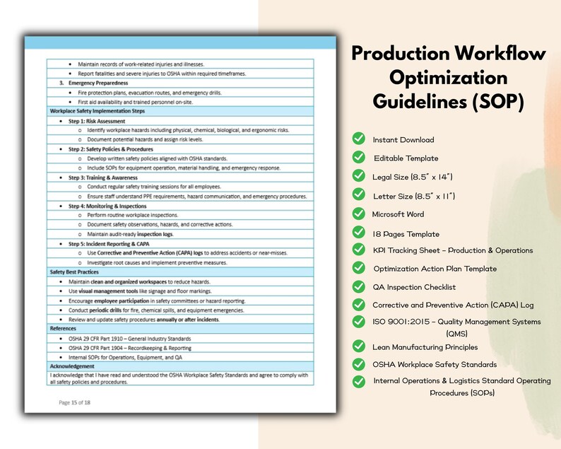 Production Workflow Optimization Guidelines