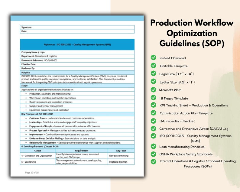 Production Workflow Optimization Guidelines