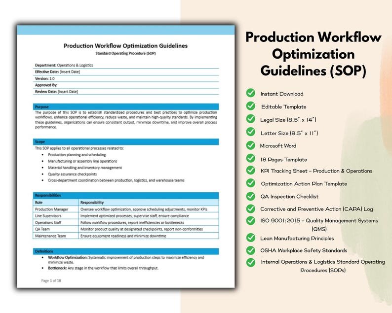 Production Workflow Optimization Guidelines