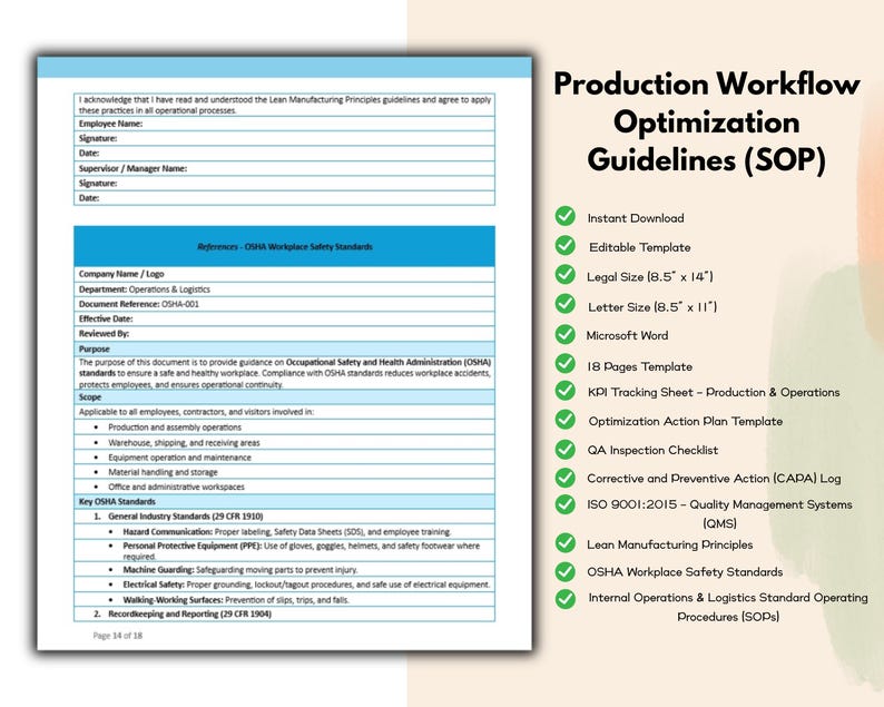 Production Workflow Optimization Guidelines