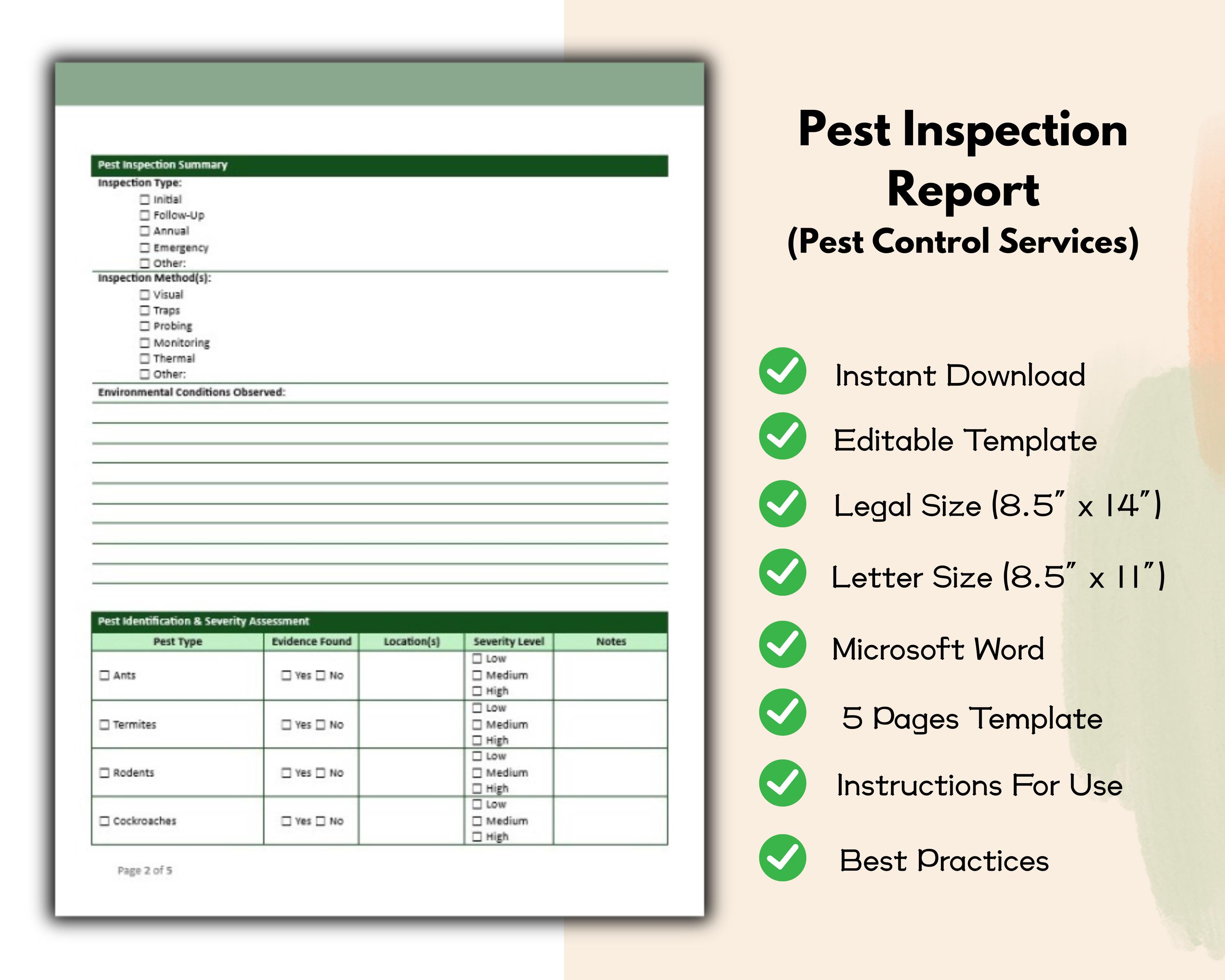 Image 18 for Pest Control Inspection Report Template