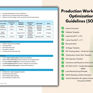 Production Workflow Optimization Guidelines