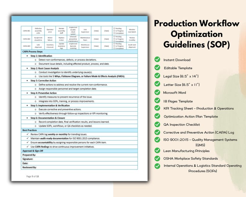Production Workflow Optimization Guidelines