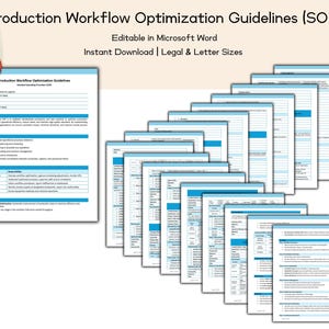 Production Workflow Optimization Guidelines