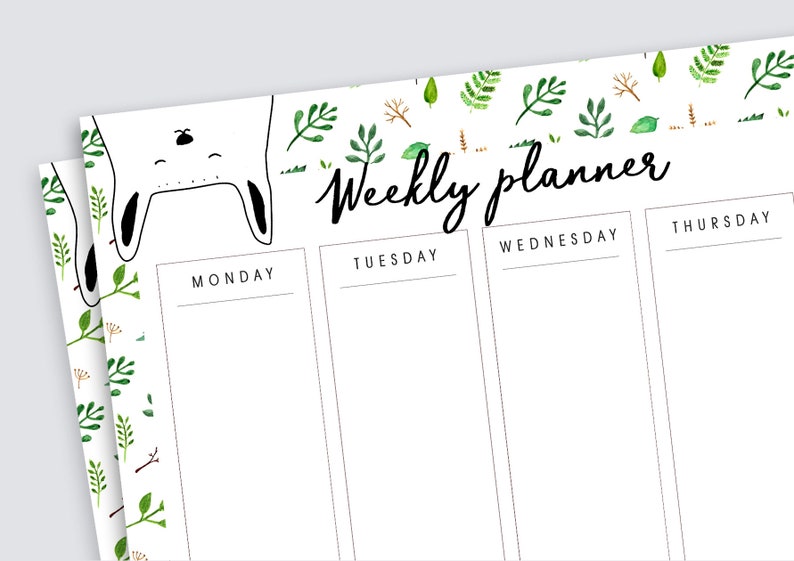 Printable wall weekly planner A3 Wall organizer Academic | Etsy