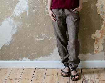 Linen trousers "Birch" for women