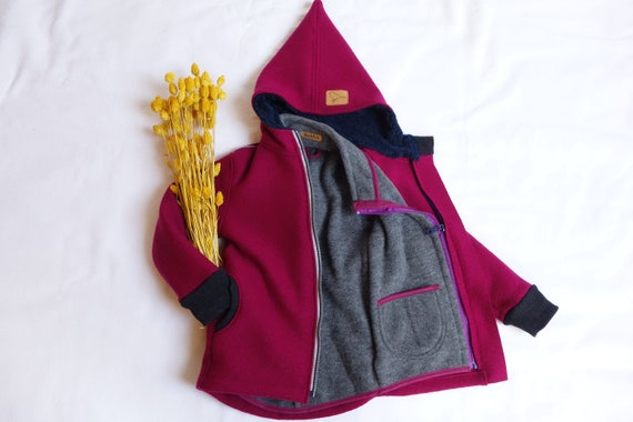 Zip-in-system Outer Jacket Wool for Kids Girls Boys - Etsy
