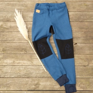 Wool trousers adults unisex, with cuffs and embroidery