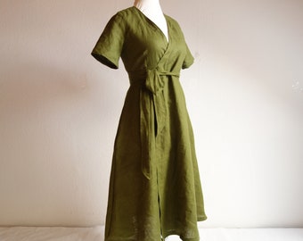 Wrap Dress "Ranunculus" from Linen