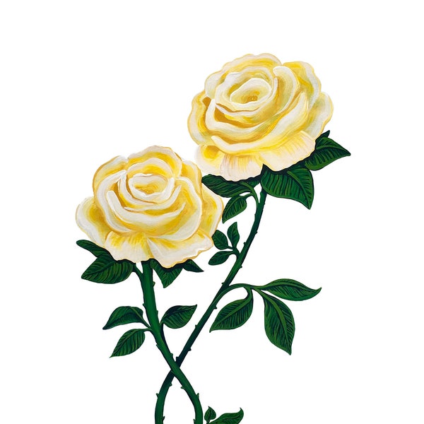 Hand Painted Roses - Etsy