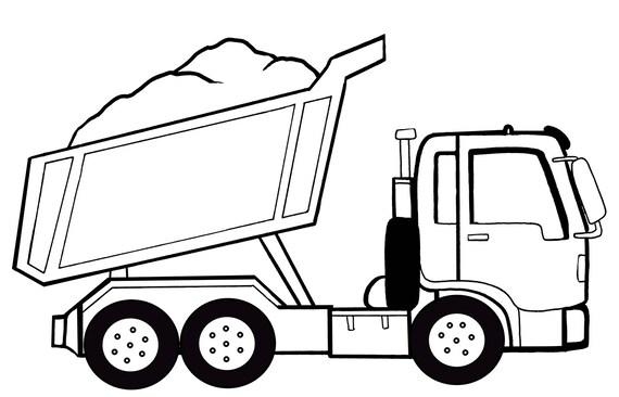 Rote Konstruktion Dump Truck Digitale Png Clipart Etsy