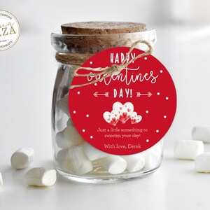 Etichette di San Valentino felice, Biglietti di San Valentino stampabili per bambini, Tag di San Valentino per classe, Tag bomboniera di San Valentino, Decorazioni di San Valentino