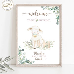 De nada, Oreja de cordero corona signo de bienvenida, María tenía un corderito, Todos son bienvenidos, Banners y signos niña, Banners decorativos