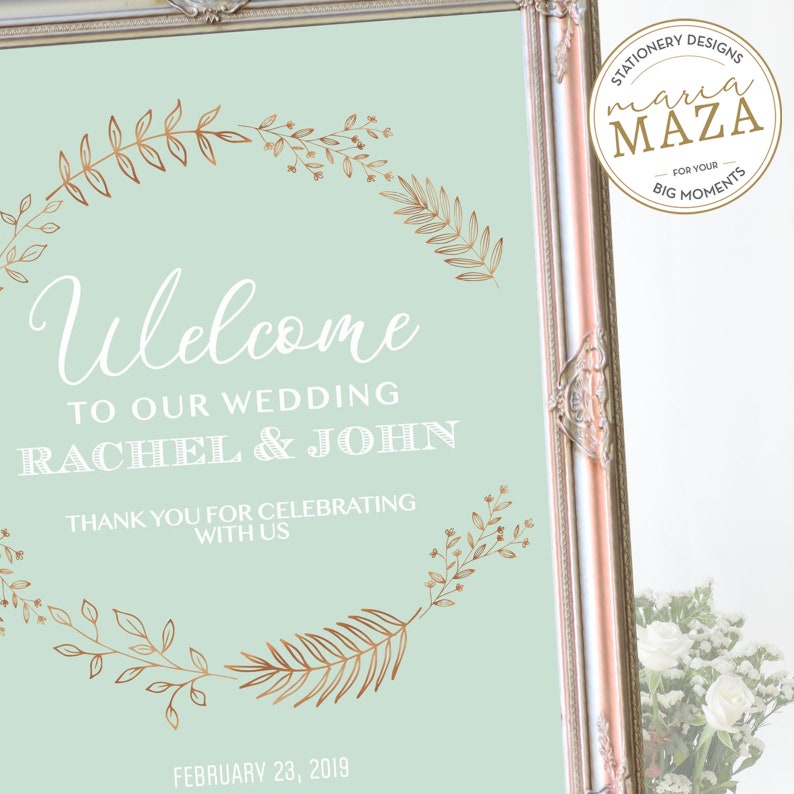 Rustic Welcome Wedding Sign Welcome Sign Template Rustic - Etsy