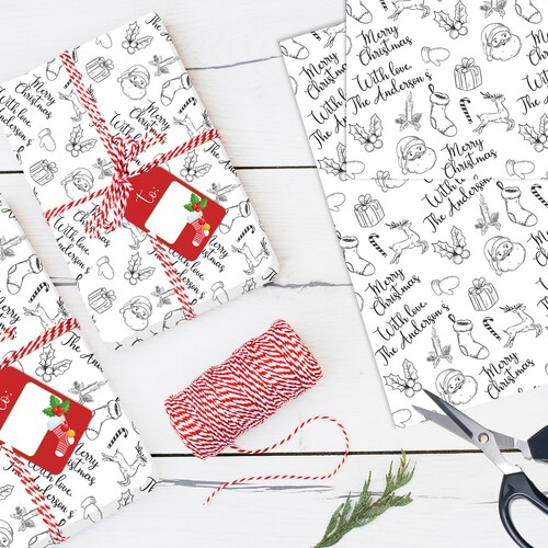 Personalised Christmas Wrapping Paper Etsy