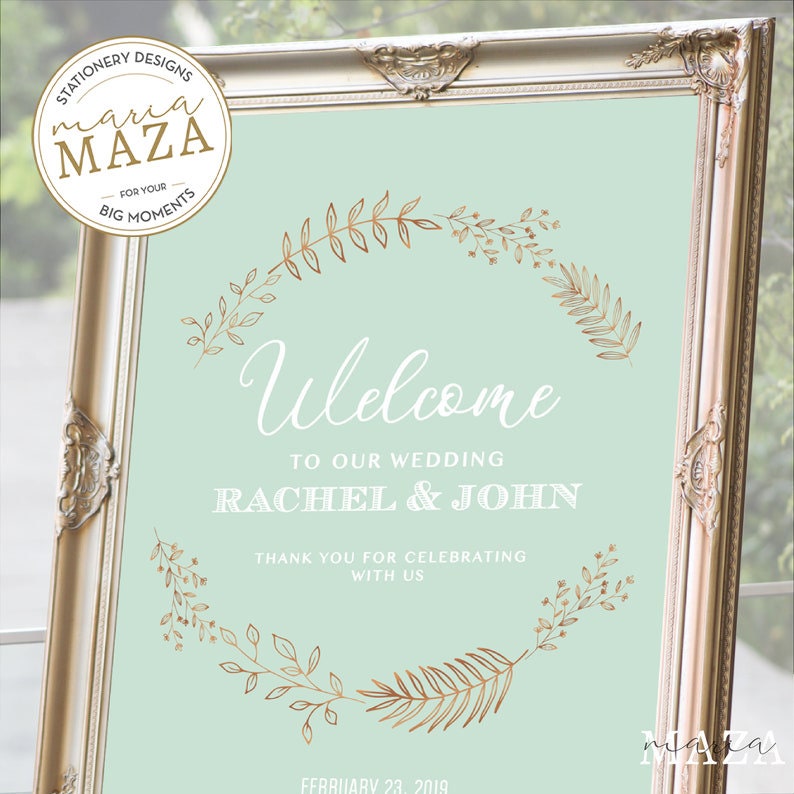 Rustic Welcome Wedding Sign Welcome Sign Template Rustic - Etsy