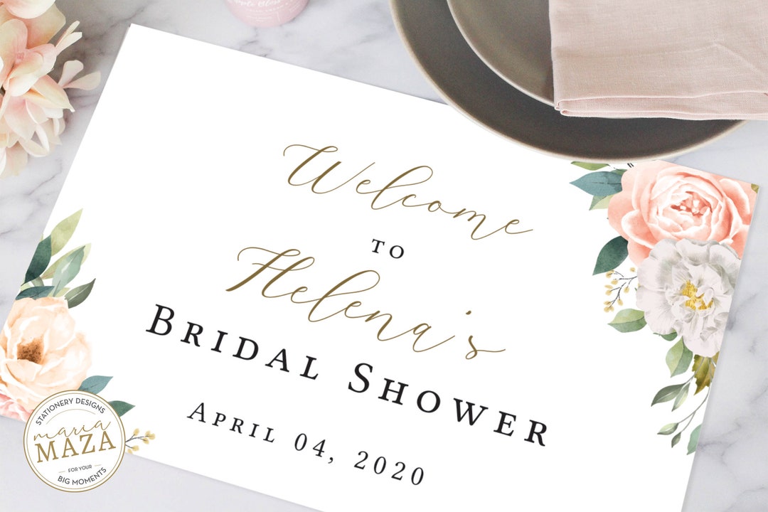 Floral Wedding Placemats for Table, Custom Paper Placemats, Romantic Wedding Decorations