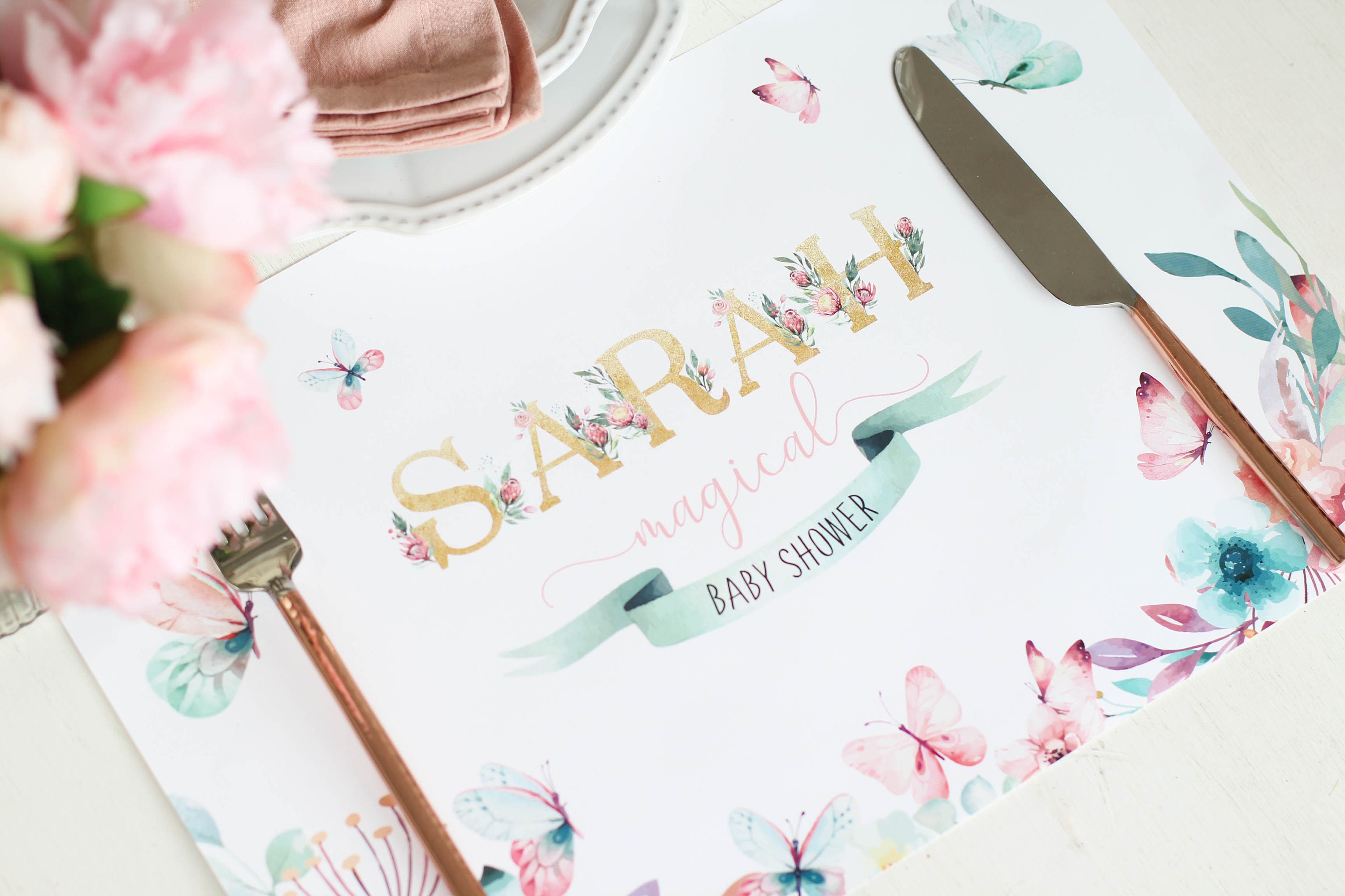 Baby Shower Placemats Custom Placemats Place Mat Etsy