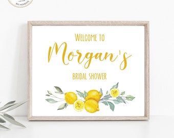 Lemonade stand sign, Lemonade birthday welcome sign, Personalized bridal shower sign, Lemonade bridal shower welcome sign, Birthday banner