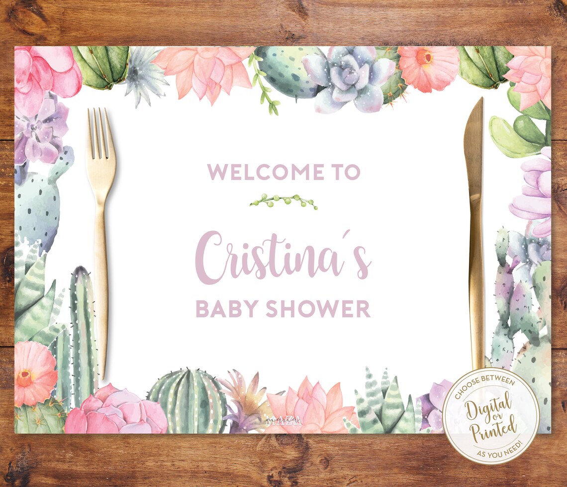 Baby Shower Placemats Custom Placemats Place Mat Etsy