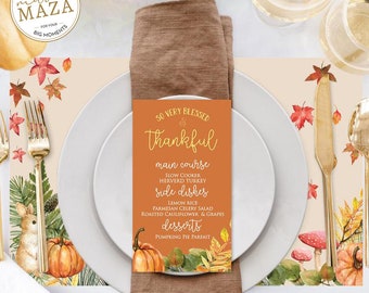 Thanksgiving menu card template, Pumpkin menu template, Thanksgiving dinner, Happy thanksgiving night menu card, Pumpkin svg