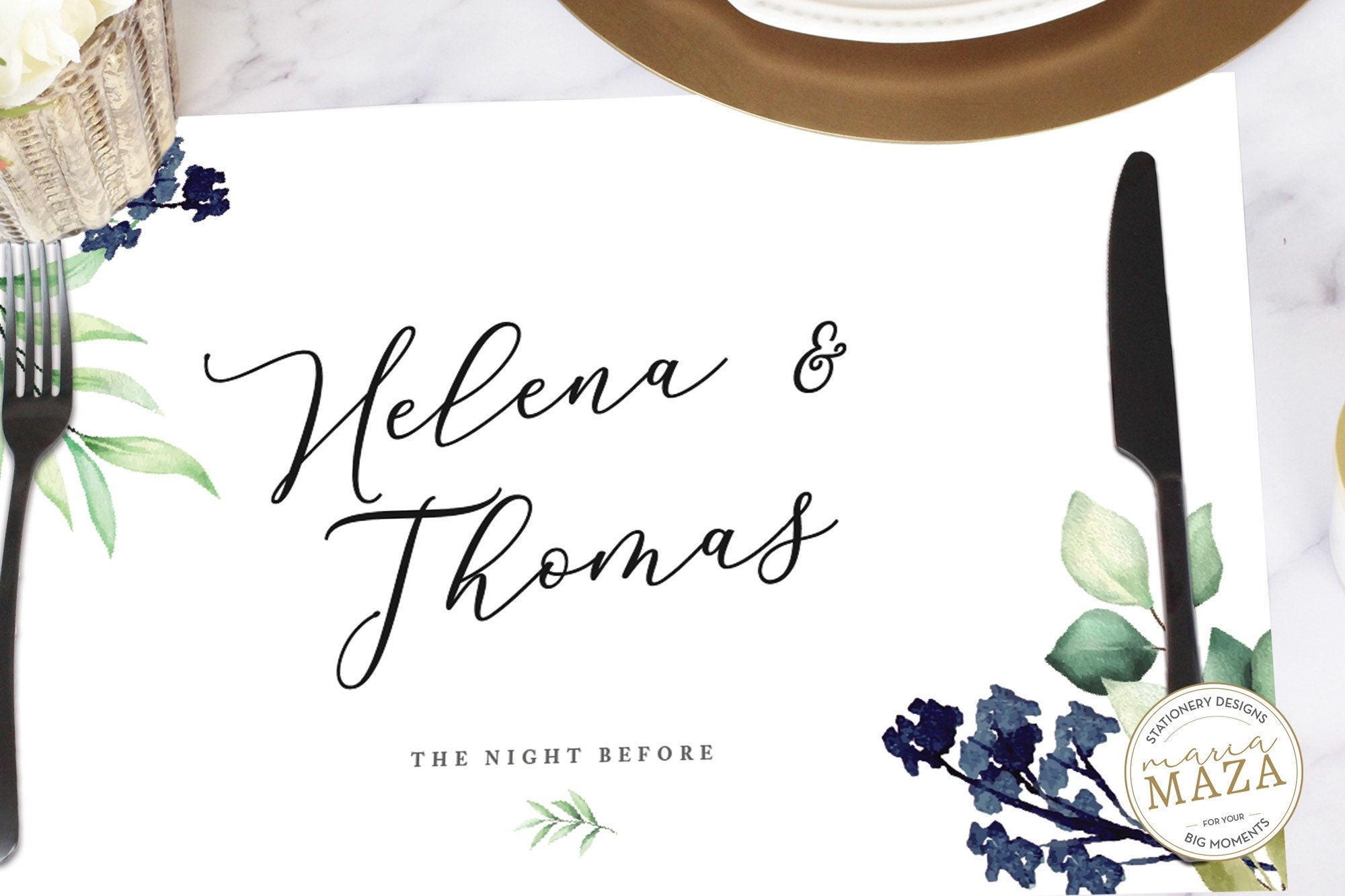 Rustic Wedding Paper Placemats Custom Paper Placemats Etsy