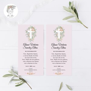 Floral First Communion Invitation Girl: Editable Template (Digital Download)