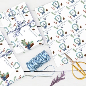 Christmas wrapping paper blue, Christmas wrapping paper with matching gifts tags, Custom wrapping paper christmas, Fiesta party decorations