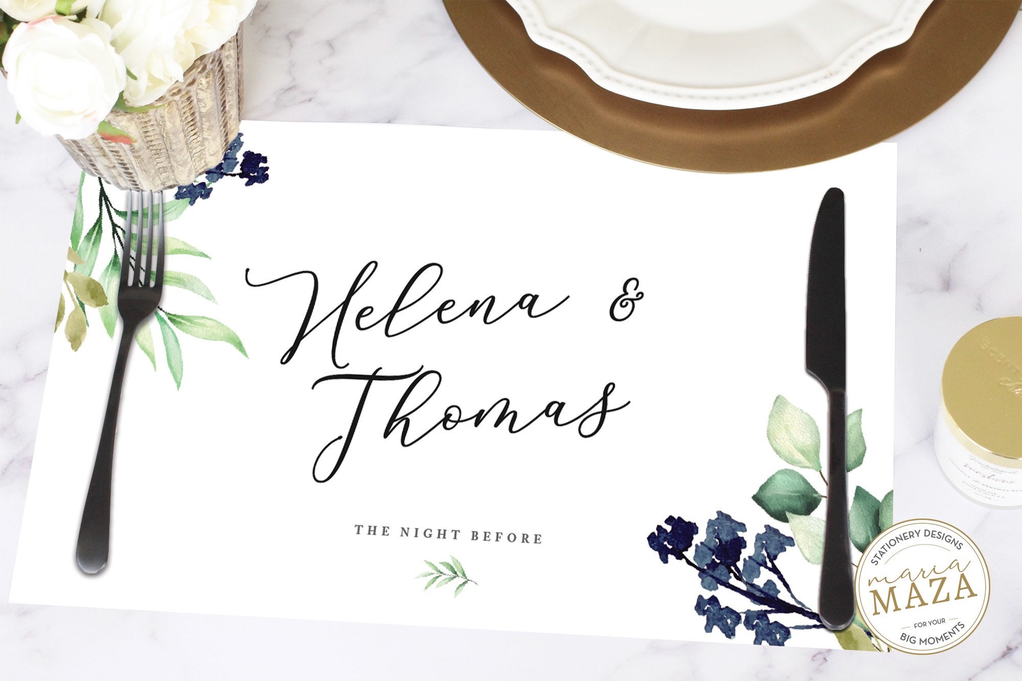 Rustic Wedding Paper Placemats Custom Paper Placemats Etsy