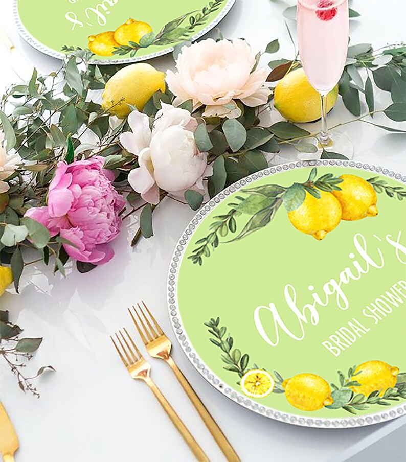 Lemon party decor paper placemats Party decoration Lemon Etsy
