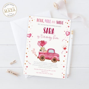 Drive by Party Einladung, Einladung Valentinstag, Einladung Geburtstag, Valentinstag svg, Valentinsgeschenke, Valentinstag Karten, Liebestage
