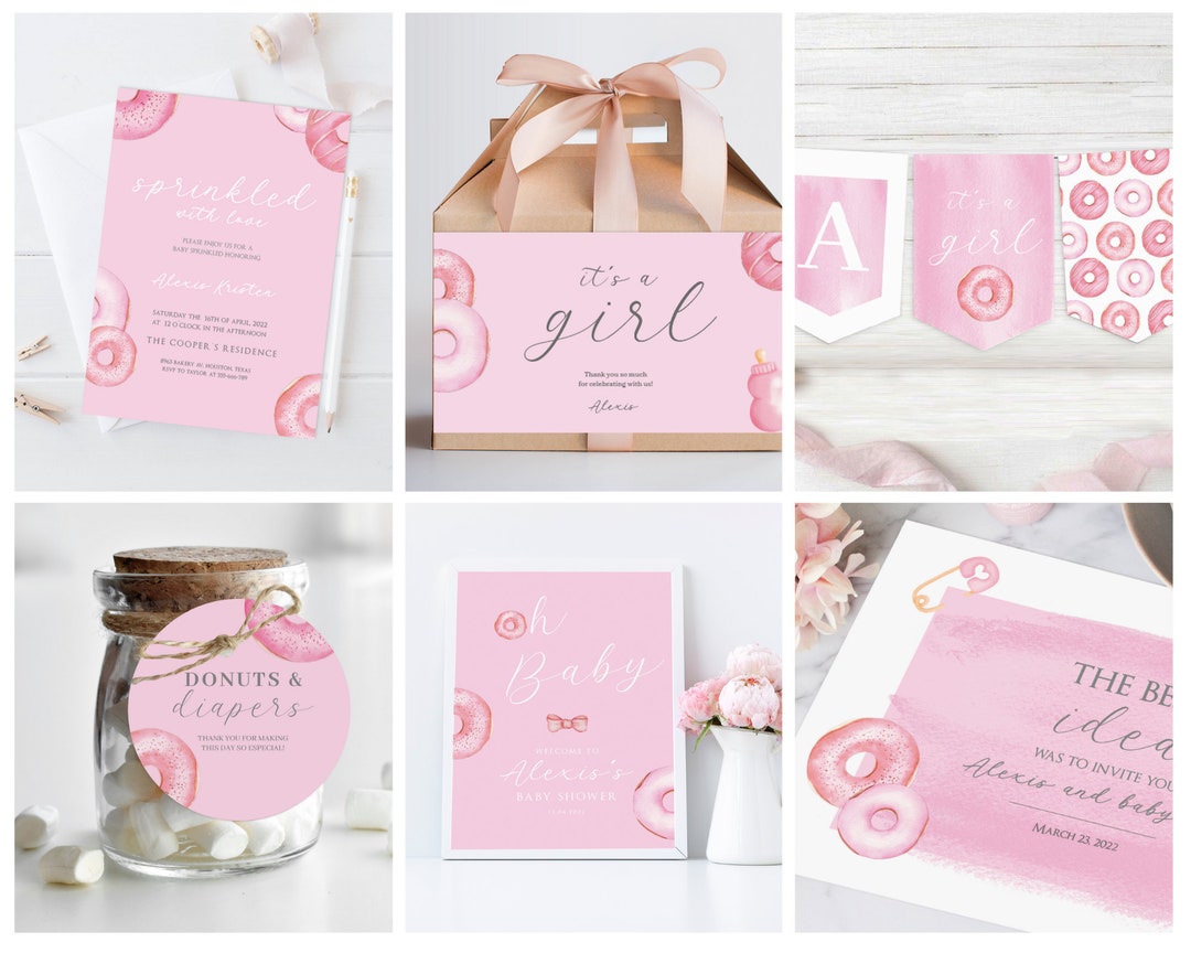 Donut-Streuung Fotohintergrund Für Babyparty - 240x180 Cm Vinyl, Faltbar, Mädchen-Deko