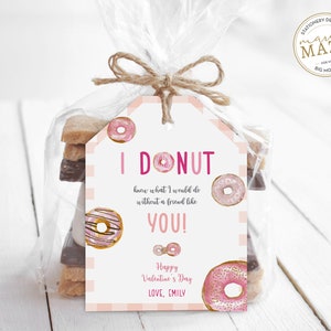 Cartões de dia dos namorados donut, sala de aula de tag de dia dos namorados de donut, tag de sala de aula infantil de donut, Polvilhado com amor, Tags de favor de dia dos namorados de donut, Donut svg