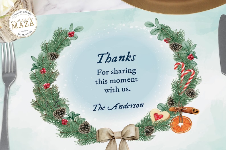 Custom Paper Placemats Christmas Paper Placemats Paper Etsy