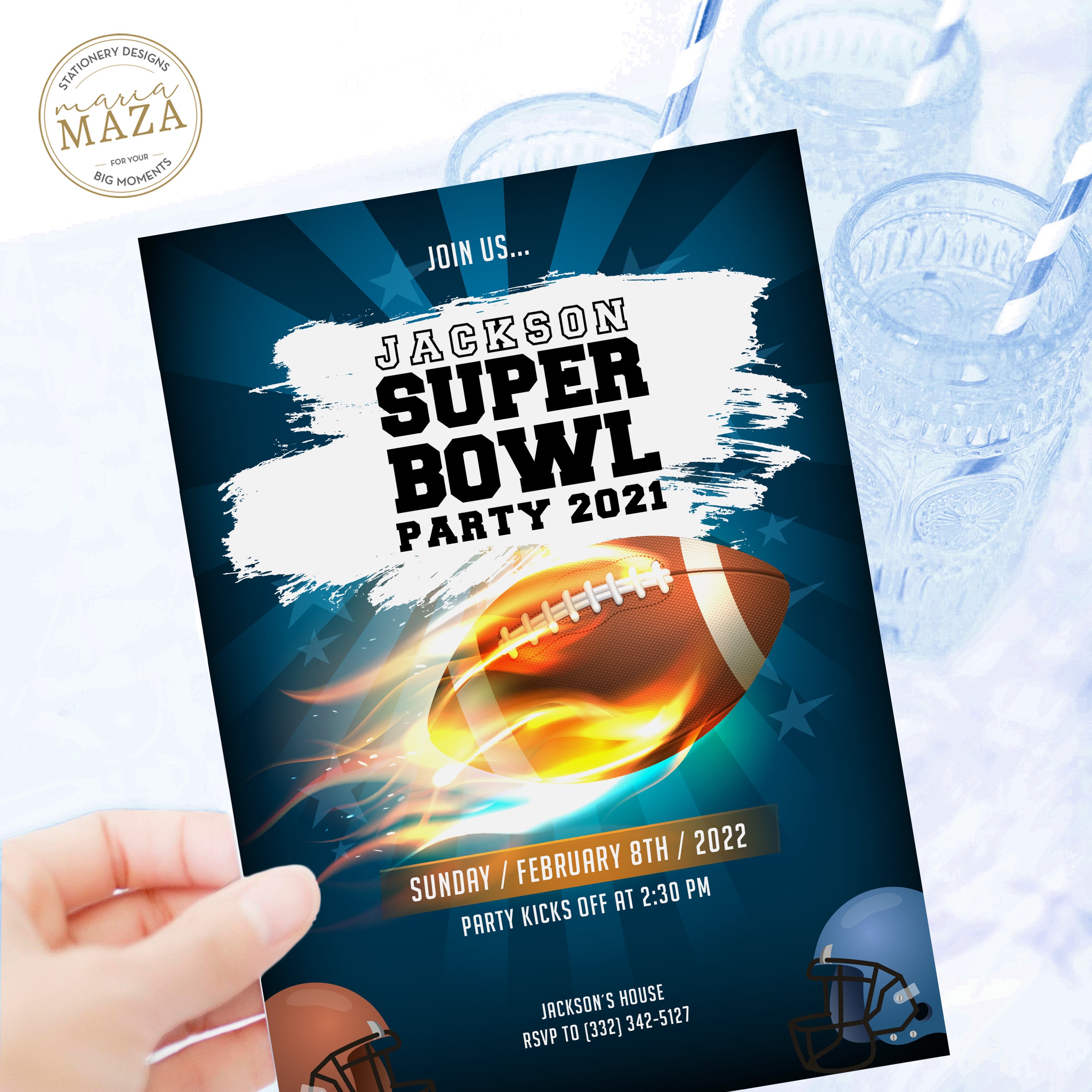 Super Bowl Invitation 2025 Etsy