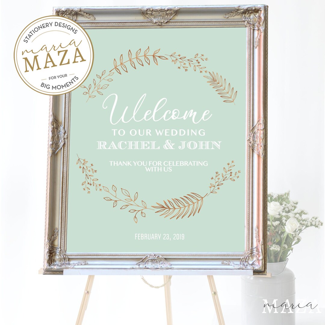 Rustic Welcome Wedding Sign Welcome Sign Template Rustic - Etsy