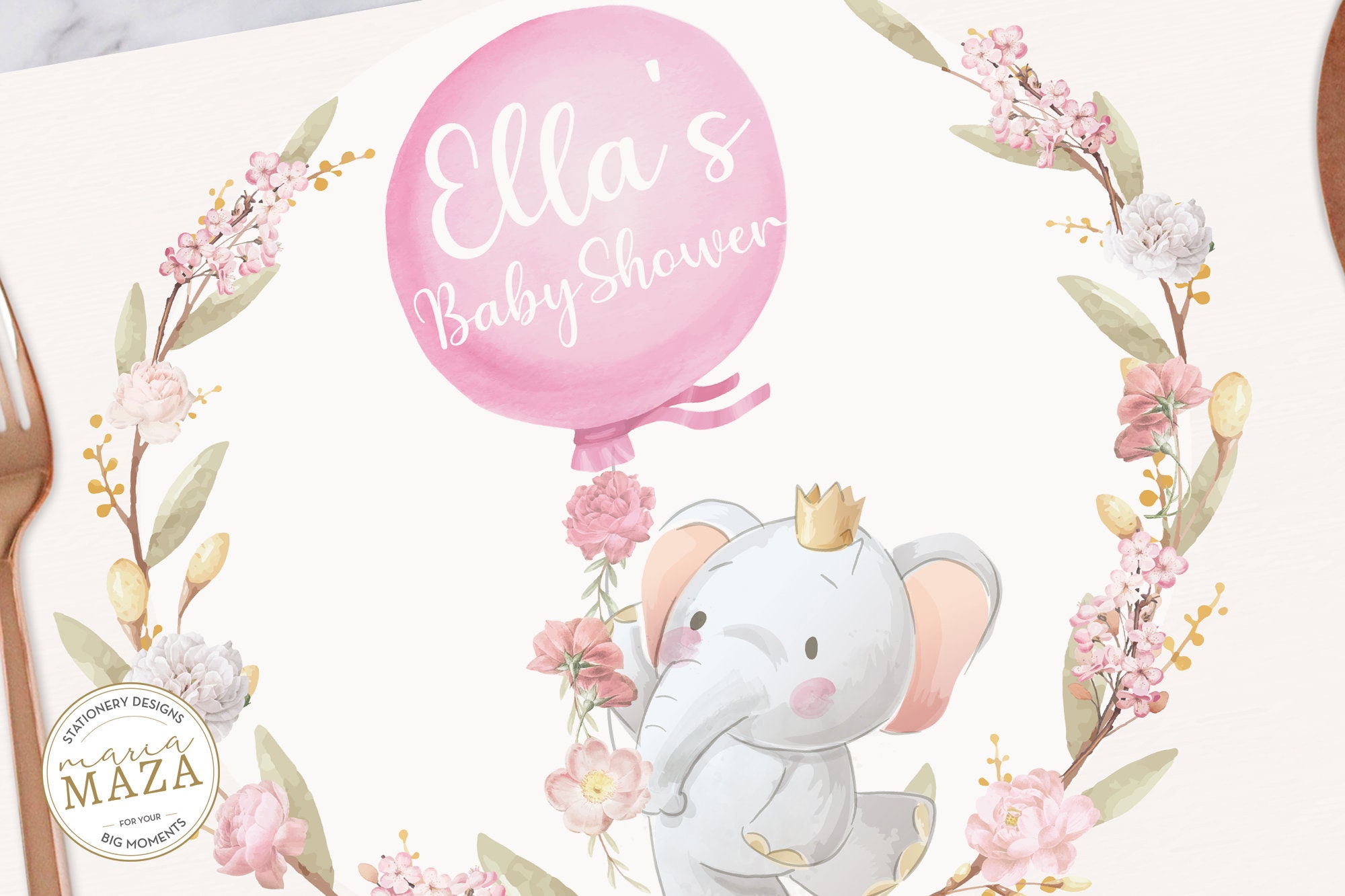 Editable Paper placemats Baby shower girl Baby girl Etsy