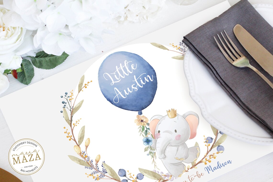 Baby shower placemats paper placemats baby shower boy Etsy