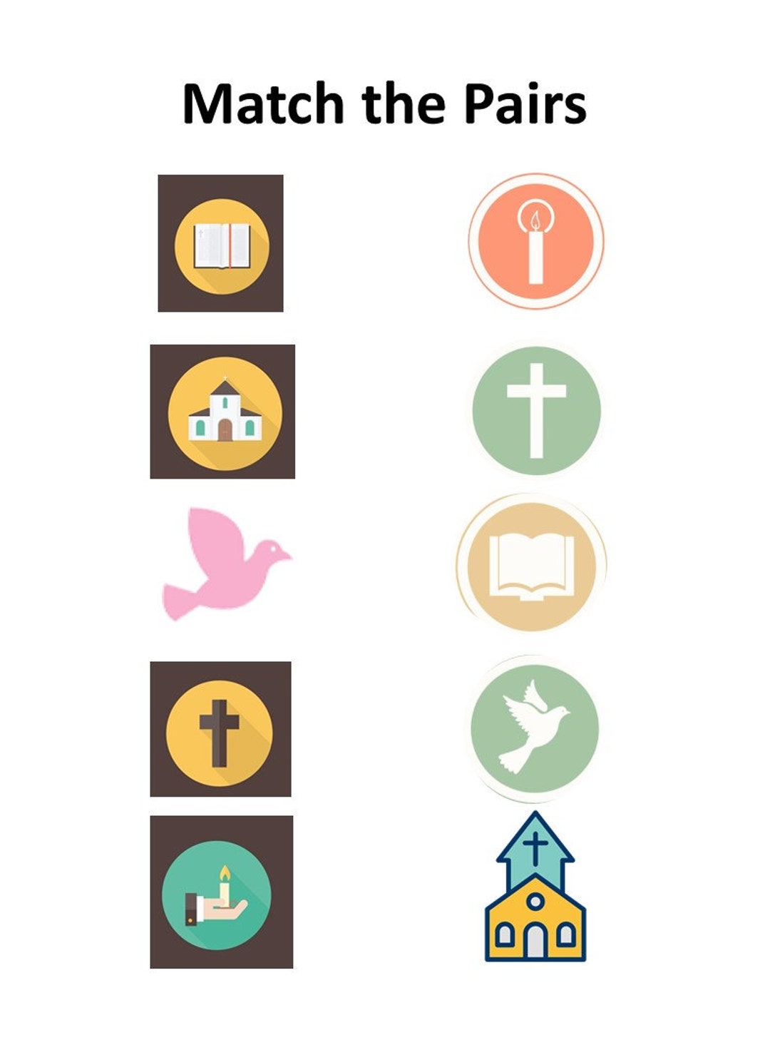 58 Printable Kids Christian Activity Pages | 8.5 X 11 | Instant ...