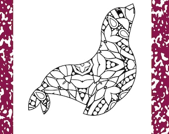 50 páginas para colorear de mandalas de animales / Libro para colorear de mandalas / Colorea mandalas de animales / Mandelas de animales para imprimir