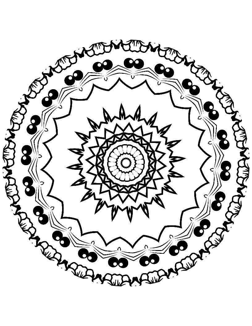 50 Printable Mandela Coloring Pages 8.5 X 11 Round Mandelas Instant ...