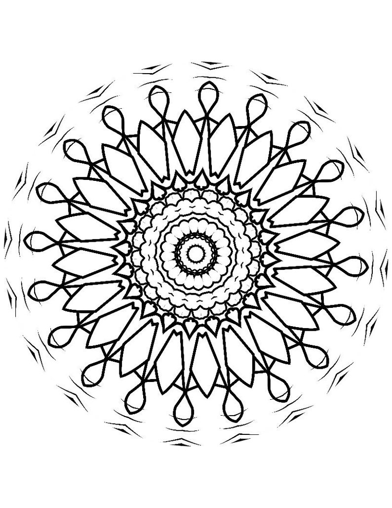 50 Printable Mandela Coloring Pages | 8.5 X 11 | Round Mandelas ...