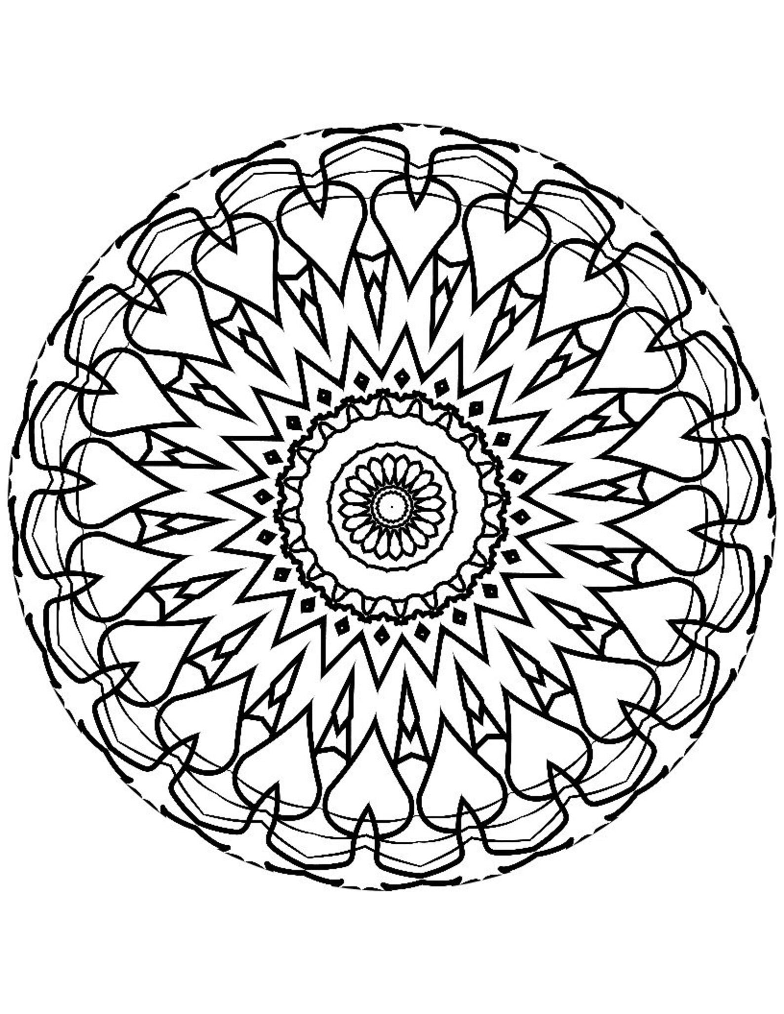 50 Printable Mandela Coloring Pages | 8.5 X 11 | Round Mandelas ...