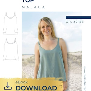 Women's Top – Sewing Pattern Sizes 32-58 – MALAGA #107 image 1