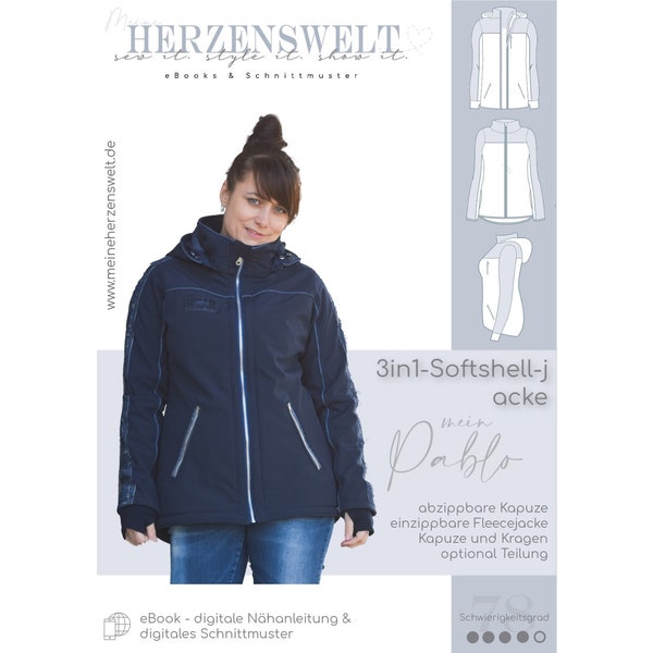 Softshell jacket women's sewing pattern size. 32-58 -my PABLO #78 - German