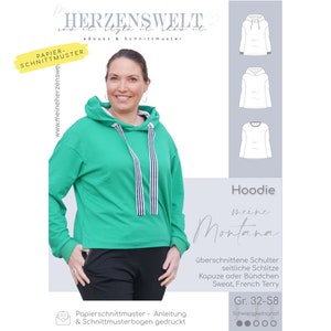 Hoodie Damen Papierschnittmuster Gr. 32-58 Montana 141 Bild 1